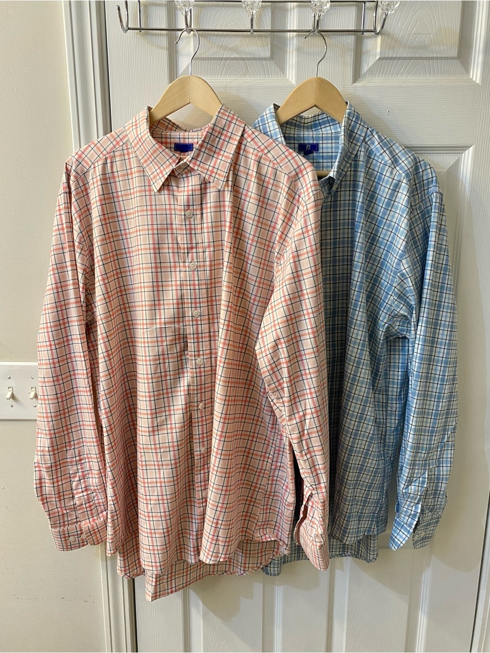 2 FootJoy woven plaid long sleeve shirts excellent condition no stains X-Large